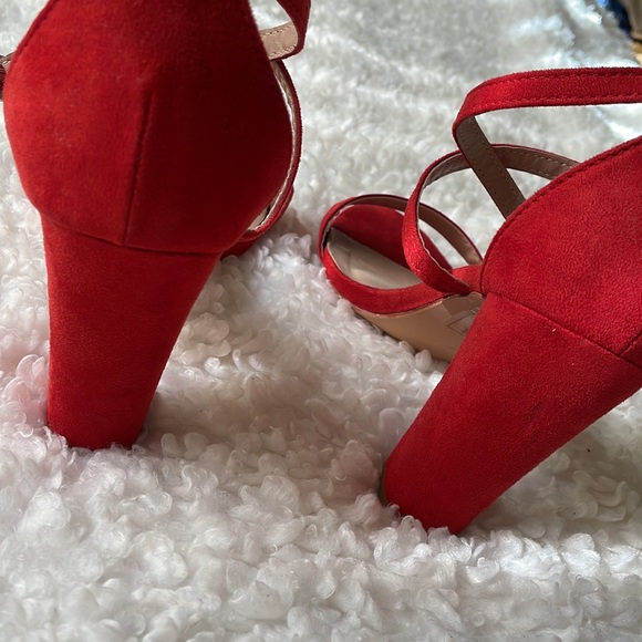 Nasty Gal Red Suede Heels - Picture 6 of 9